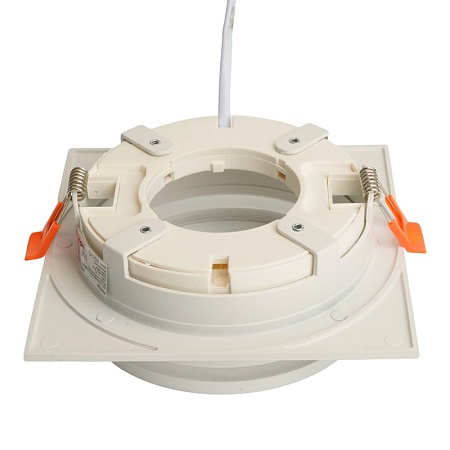 Светильник встраиваемый Feron DL703 LUNA потолочный GX70 белый квадрат - фото