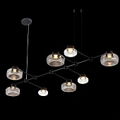 Светильник подвесной ST-Luce Черный/Дымчатый, Прозрачный LED 8*3W 3000K SL6005.403.08