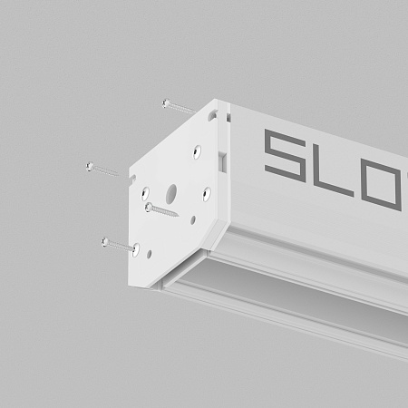 TR2017-WH Торцевая заглушка трека SLOTT, белая, алюминий - фото