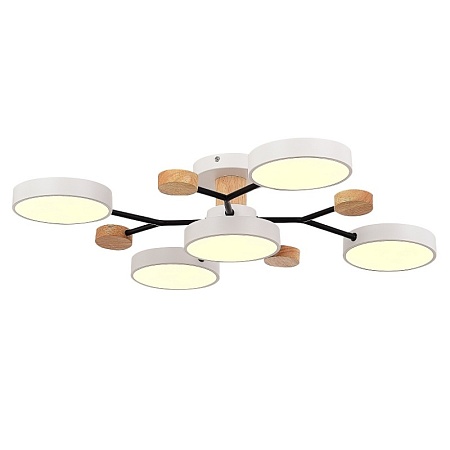 Светильник потолочный Белый/Белый LED 5*12W 3000K/4500K/6000K SLE6006-502-05 - фото