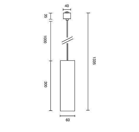 Трековая система Technical однофазная для натяжного потолка чёрная 300x300x300 TS-Z-300-TR025-1-GU10-B