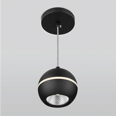 Подвесной светодиодный светильник DLS023 9W 4200K черный Elektrostandard - фото