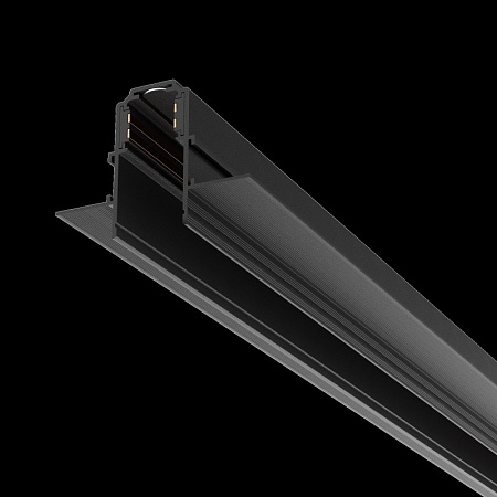 Трековая система Technical встраиваемая магнитная чёрная 380x160 TS-L-380-TR086-2-25W4K-B