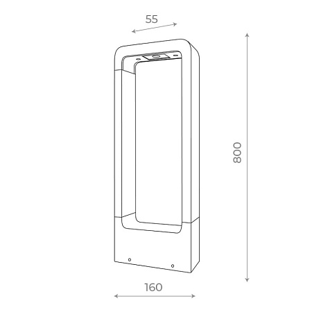 Светильник уличный наземный ST-Luce Черный LED 1*7W 4000K SL9506.415.01 - фото