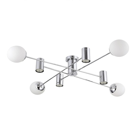 Светильник потолочный Хром/Белый GU10+E27 4+4*5+60W SLE1105-102-08 - фото