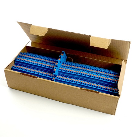 Зажим пружинный, 6-проводной проходной ЗНИ - 2,5 ,JXB PT 2,5 , синий LD579-2-25 - фото