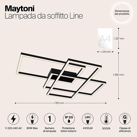 Потолочный светильник Maytoni MOD015CL-L80B - фото