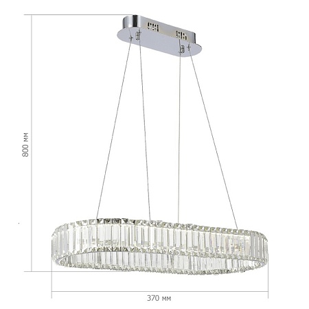 Светильник подвесной ST-Luce Хром/Прозрачный LED 1*60W 4000K SL1622.123.01 - фото