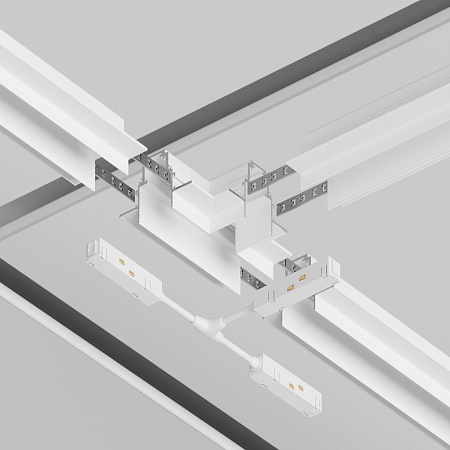 Коннектор питания Т-образный Gravity белый - фото