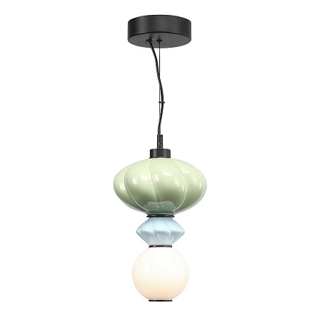 Светильник подвесной ST-Luce черный/зелёный, синий, опаловый LED 1*8W 3000K SL6134.403.01 - фото