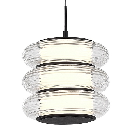 Светильник подвесной ST-Luce черный/прозрачный LED 1*16W 3000K SL6239.403.03 - фото