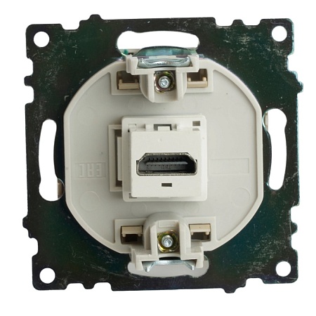 Розетка HDMI 2.1, Type A (механизм), STEKKER, GLS00-7118-08, серия Катрин, золото - фото