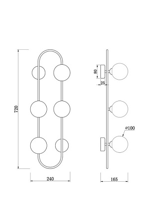 Настенный светильник (бра) Freya Inversion FR5233WL-04BS - фото