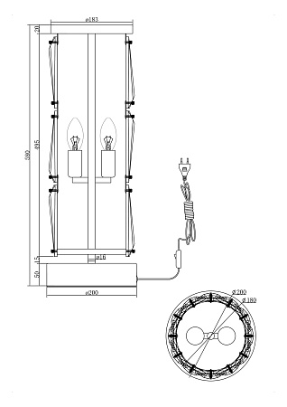 Настольный светильник Maytoni Puntes MOD043TL-02G - фото