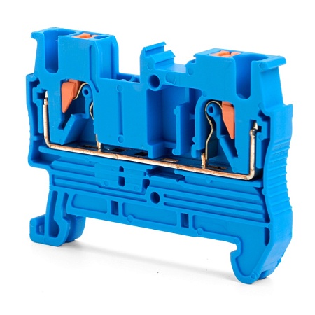 Зажим пружинный, 2-проводной проходной ЗНИ - 2,5 ,JXB PT 2,5 , серый LD572-2-25 - фото