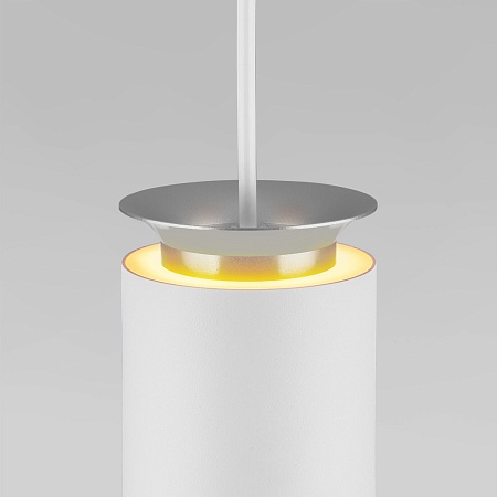 Подвесной светодиодный светильник DLS021 9+4W 4200К белый матовый/серебро Elektrostandard - фото