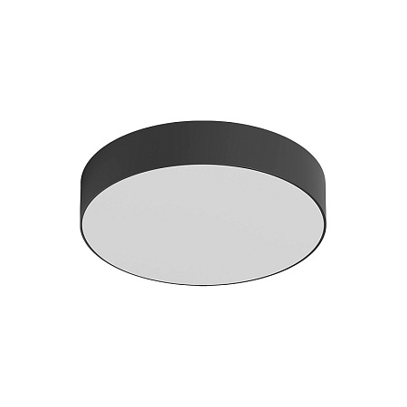 DK2850-BK Накладной светильник TAB 24 Вт, LED 3000K/4000K/6500K, IP 20, d160mm, черный, алюминий/акрил - фото