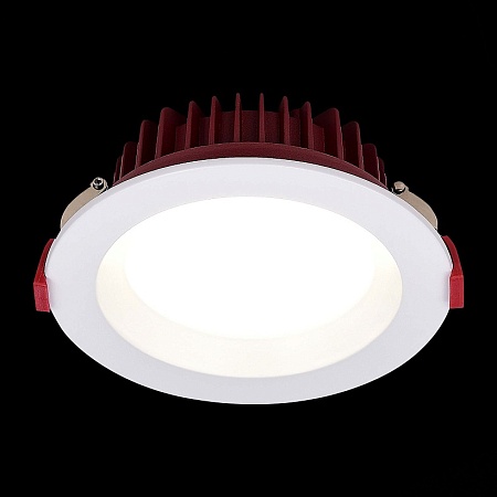 Св-к встр. Белый LED 1*24W 3000K 1 920Lm Ra80 100° IP44 D165xH54 100-240VV ST752.538.24 - фото