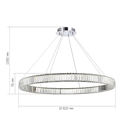 Люстра подвесная ST-Luce Хром/Прозрачный LED 1*52W 4000K SL1622.183.01 - фото