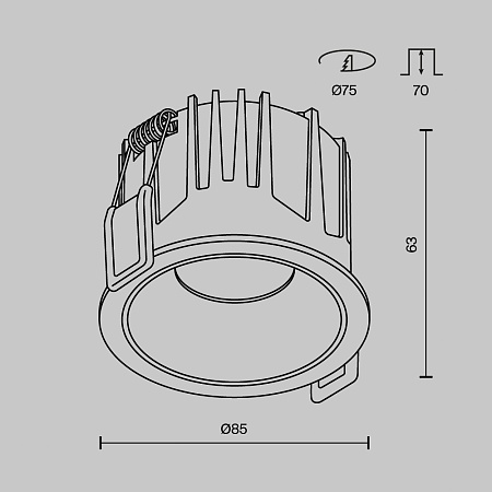 Встраиваемый светильник Technical Alfa LED DL043-01-15W4K-RD-B-1 - фото