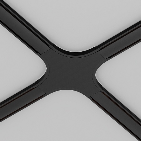 Коннектор питания X-образный Radity черный - фото