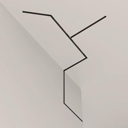 Трековая система Maytoni для натяжного потолка магнитная чёрная 400 TS-D-400-TR031-4-18W3K-S-DS-B