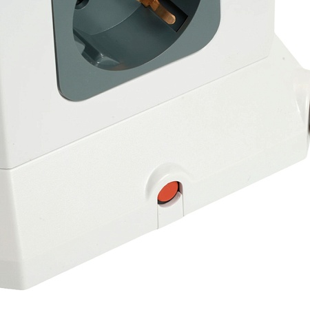 Удлинитель 12-местн с/з, 3x1мм2, 1.5 м,250В,16А, 3520Вт 3USB A + 1C 5V 3,4A, белый, серый серия Comfort HM10-61-01 - фото