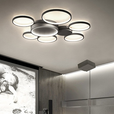 Потолочная Люстра В Виде Колец Twine 5 Rings Black Imperiumloft 204613-26 - фото