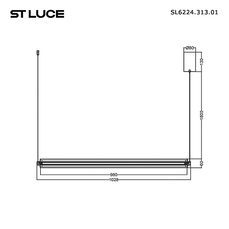 Светильник подвесной ST-Luce Латунь/Прозрачный LED 1*30W 4000K SL6224.313.01 - фото