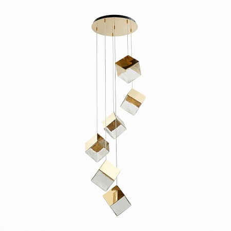 Светильник подвесной ST-Luce Золотистый/Прозрачный, Золотистый G9 6*5W SL1182.203.06 - фото