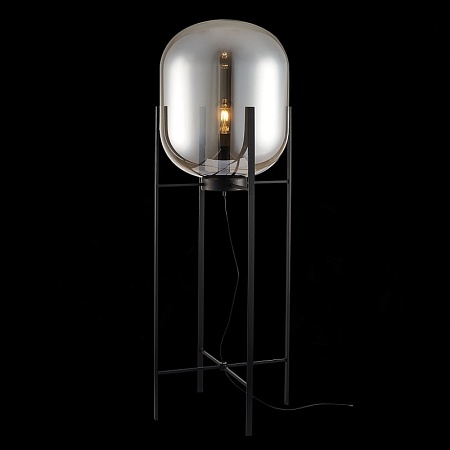 Торшер ST-Luce Черный/Дымчатый E27 1*40W (из 2-х коробок) SL1050.725.01 - фото