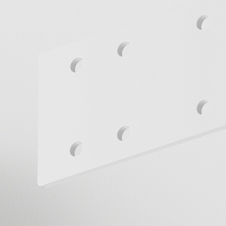 Прямой коннектор 1шт Gravity накладной белый - фото