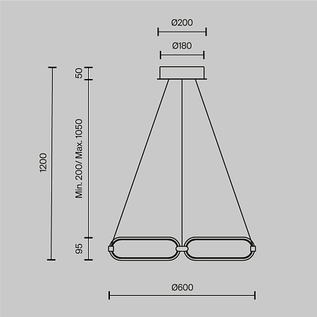 Подвесной светильник Maytoni Chain MOD017PL-L50N - фото
