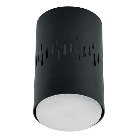 Светильник потолочный Feron HL350 12W, 230V, GX53 и подсветка 1W, 4000K, черный - фото