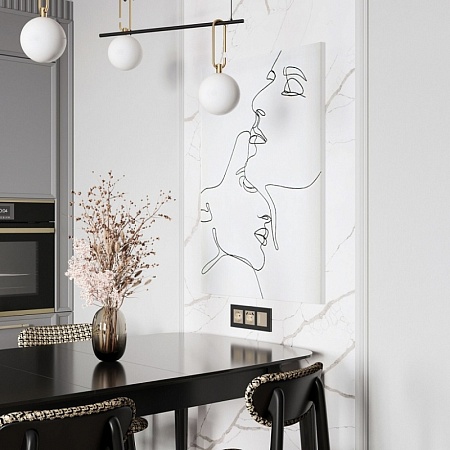 Рамка на 3 поста Slab (черный матовый) W0032908 - фото