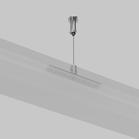 Тросовый подвес 2шт Exility круглый низкопрофильный серебро - фото