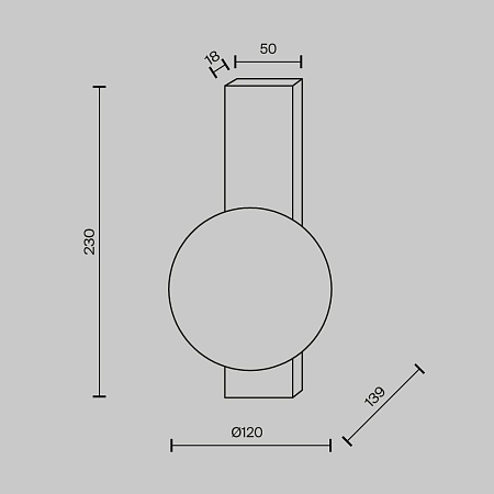 Настенный светильник (бра) Maytoni MOD470WL-01BS - фото