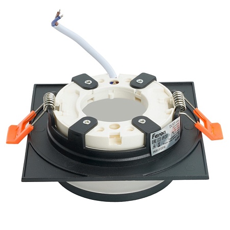 Светильник встраиваемый Feron DL501 потолочный GX53 черный квадрат - фото