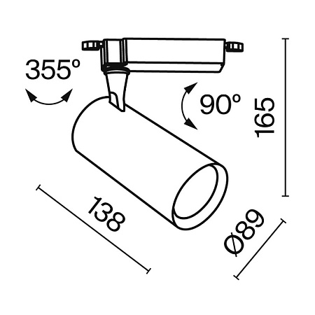 Трековый светильник Technical Vuoro TR003-1-15W4K-S-B - фото