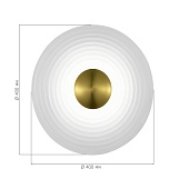 Светильник настенный ST-Luce Латунь/Прозрачный LED 1*6W 3000K SL6125.311.01