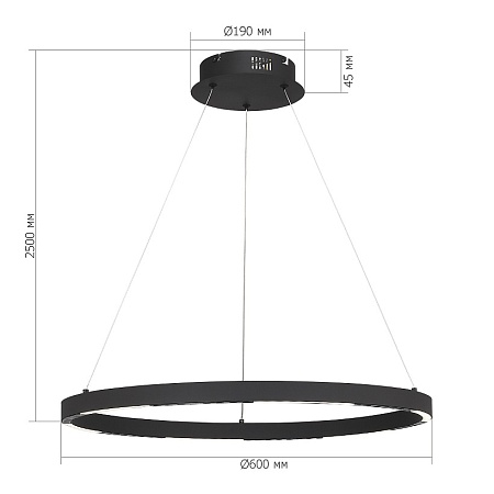 Светильник подвесной ST-Luce черный/черный LED 1*32W 4000K SL6238.433.01 - фото