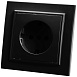 Розетка 1-местная c/з STEKKER, PST16-9010-03, 250В, 16А, с защитной шторкой, серия Эрна, черный - фото