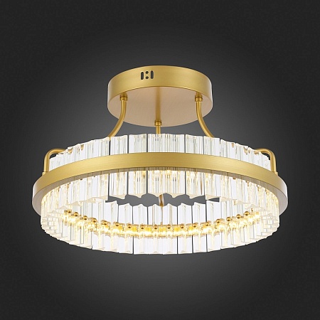 Светильник потолочный ST-Luce Матовое золото/Прозрачный LED 1*34W 3000K SL383.202.01 - фото