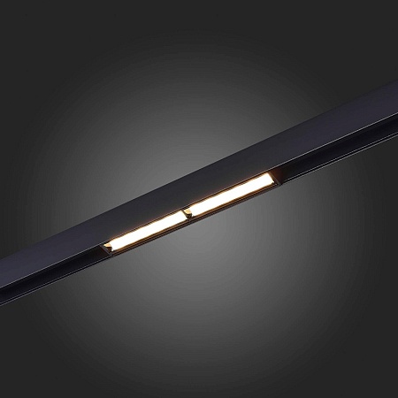 Магнитный трековый светильник Черный LED 1*12W 3000K 700Lm Ra>90 120° IP20 L220xW22xH46 ST804.436.12 - фото