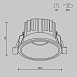 Встраиваемый светильник Technical Round DL058-12W4K-BS - фото