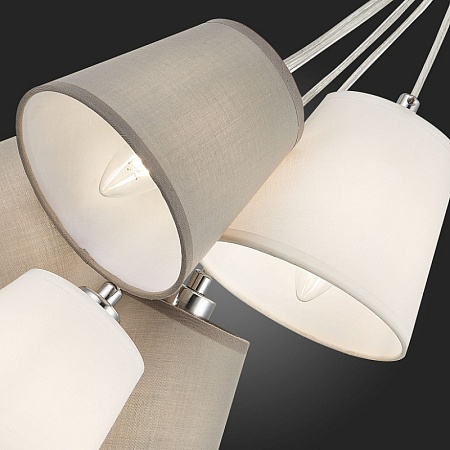 Светильник подвесной Хром/Белый, Серый E14 5*40W SLE300403-05 - фото