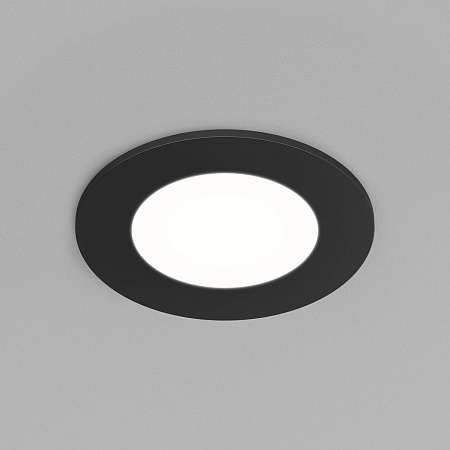 DK3101-BK Встраиваемый влагозащищенный светильник, IP65, до 10 Вт, LED, GU5,3, черный - фото