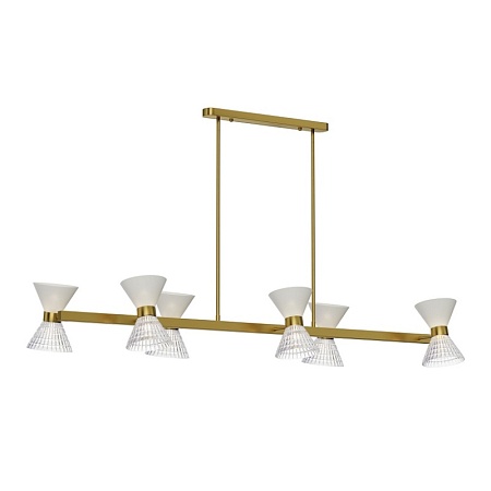 Светильник подвесной ST-Luce латунь/прозрачный, белый, латунь G9 LED 12*5W SL2004.313.12 - фото