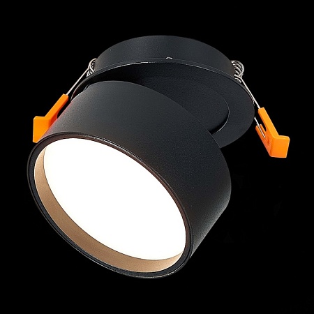 Встраиваемый поворотный светильник Черный LED 1*9W 3000K 720Lm Ra>90 120° IP20 D85xH68 ST651.438.09 - фото