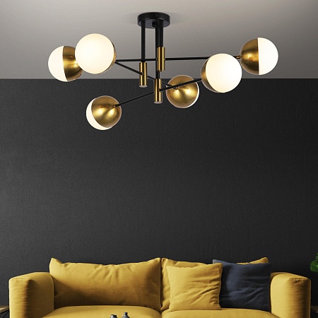 Потолочный светильник Eurosvet 70129/6 латунь Smart - фото